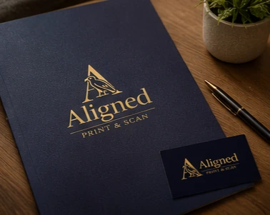 Aligned brand folder