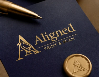 Aligned notary seal detail