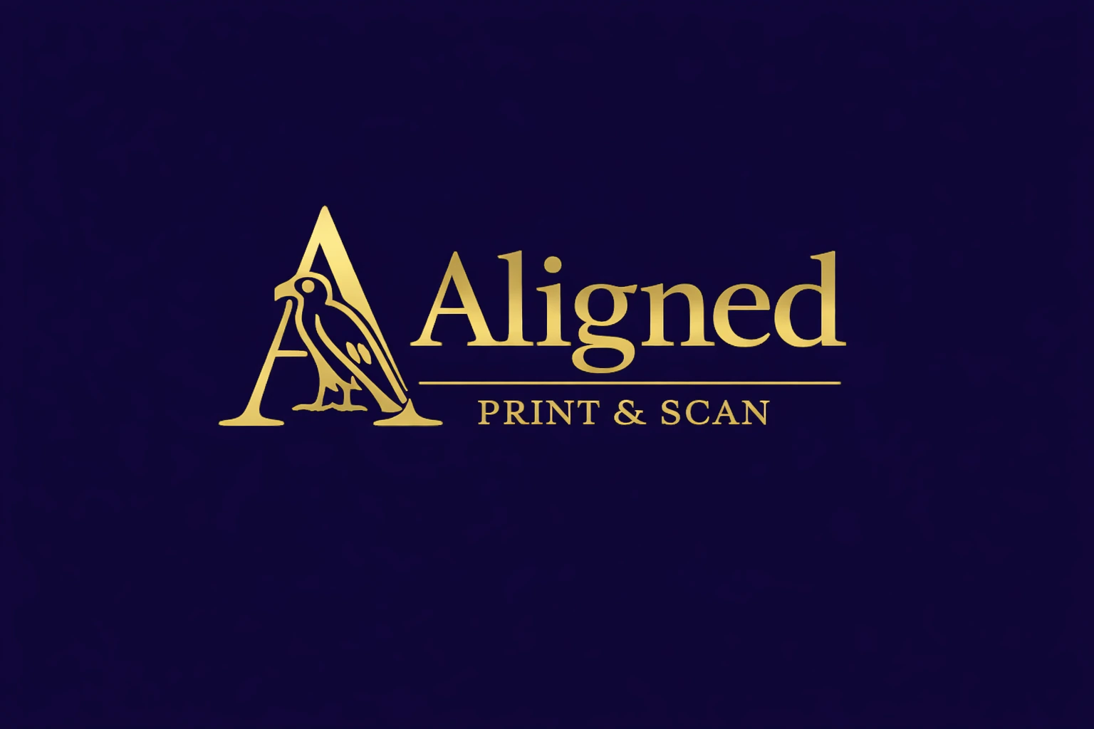 Aligned Print & Scan full logo